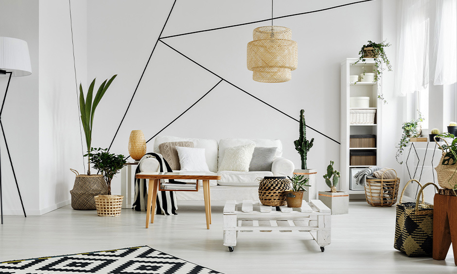 Industrial charm meets modern chic with exposed brick walls