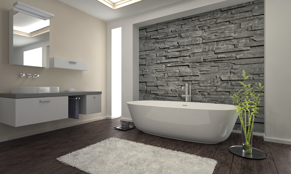 Durable faux stone wall panels for bathrooms, offering a stylish look and easy installation