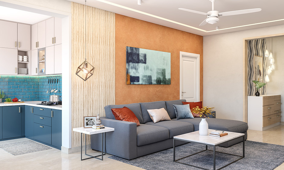 A luxurious teapoy design with an elegant marble top, perfect for upscale interiors and formal living rooms