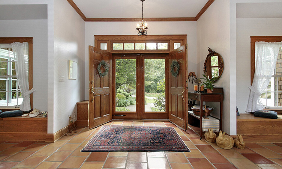 Stylish safety door design with durable panelling