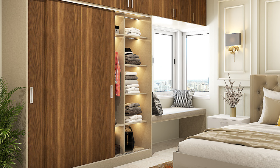 Cons of Sliding Wardrobe Doors: Limited view & access, track maintenance, complex installation, expensive