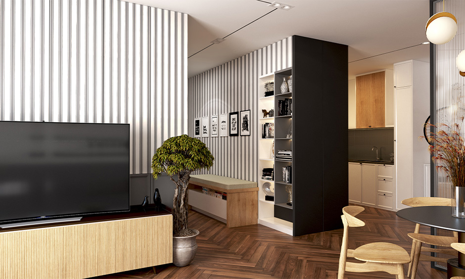 Chic white striped wallpaper for versatile and affordable elegance