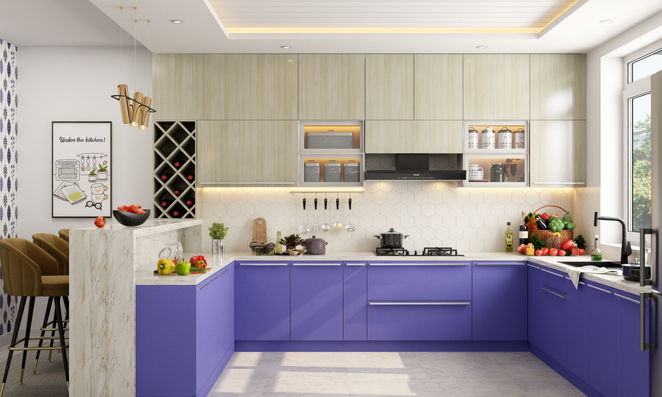 Stunning kitchen laminates colour combinations in bold contrasts and soft pastels for a stylish look