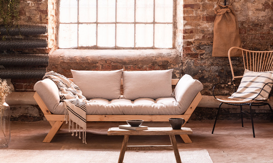 Small wooden coffee table made of oak, walnut, or pine, adding warmth and timeless charm to modern or traditional interiors.
