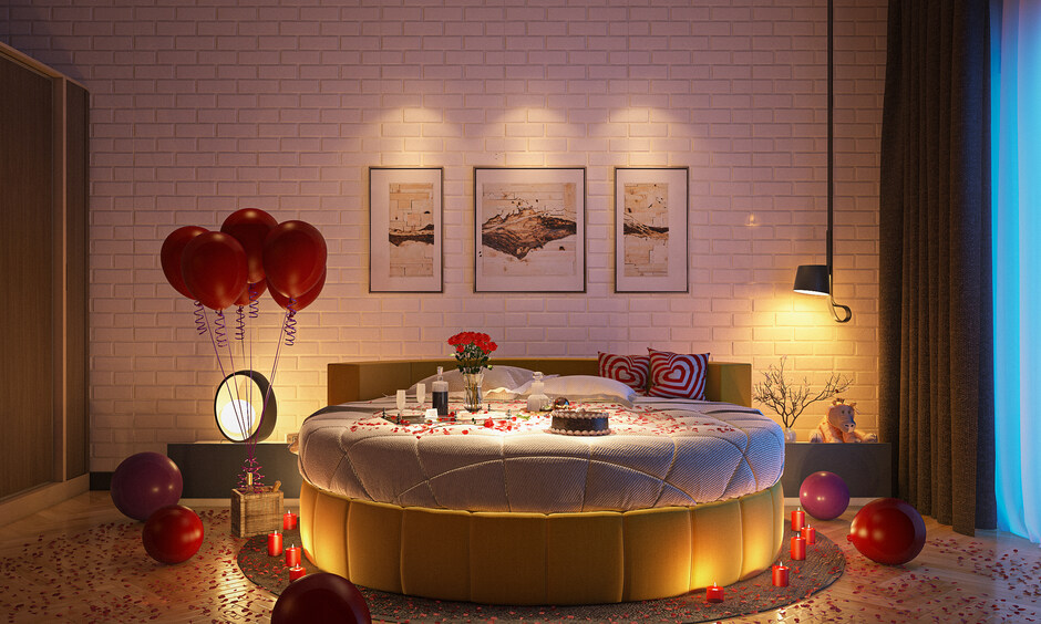 Modern round bed design for girls, featuring sleek style and playful elegance in the bedroom.