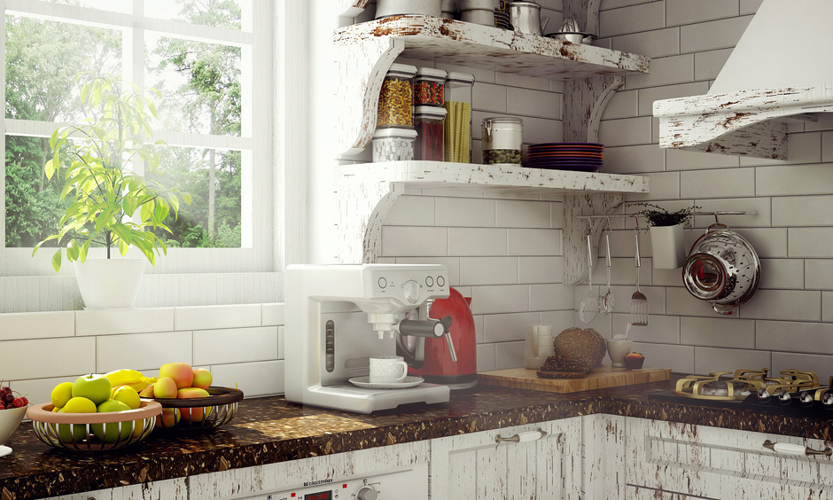 Kashmir white granite with soft white base and grey speckles, perfect for calm and balanced interiors