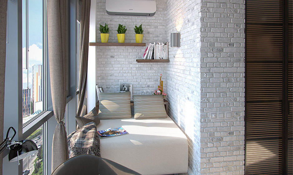 Cosy outdoor daybed with curtains, ideal for small spaces to relax, work, or stargaze.