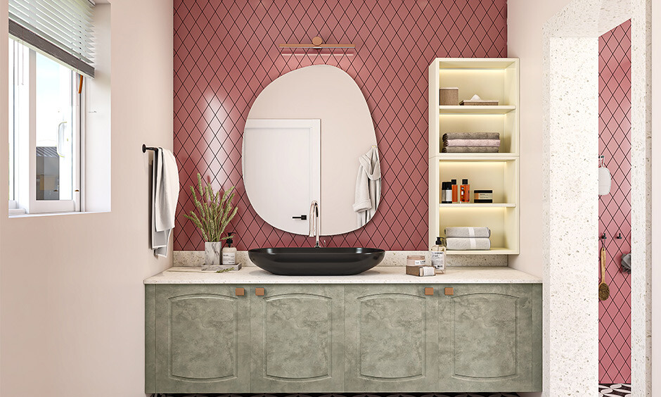 Textured laminate resembling wood or stone, adding natural depth and warmth to surfaces.