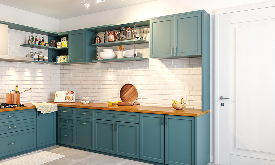 A timeless white and teal duo creating a fresh, airy space