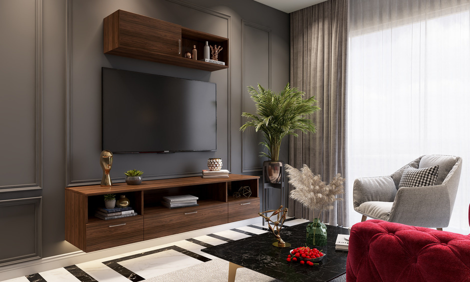 Wood laminate mimicking natural wood texture, providing a warm, budget-friendly design option.