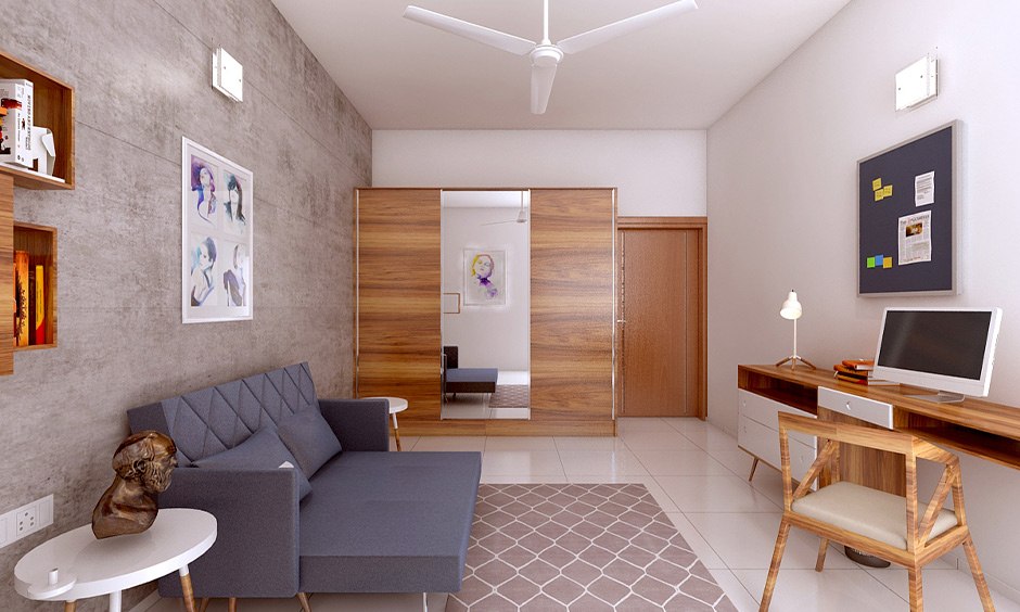 Classic wood sliding wardrobe design with a mirror offers timeless charm and stylish storage for any space.