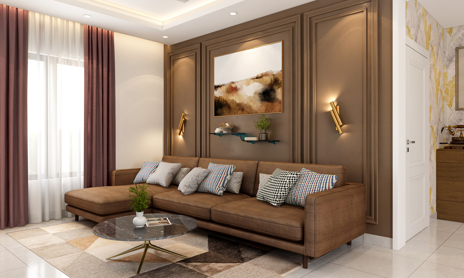 Stylish display of accent lighting highlighting a textured wall and unique decor pieces.
