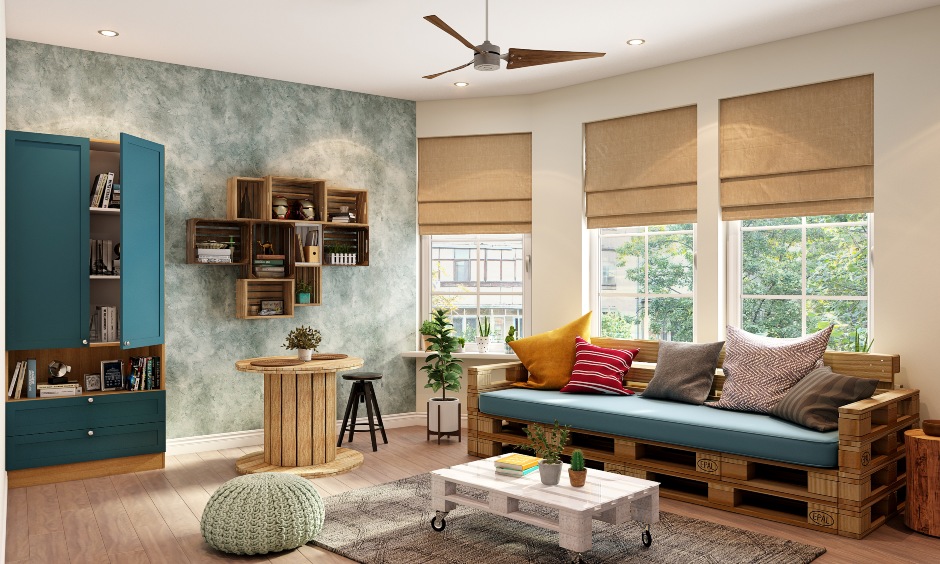 National decorating month tips for spring reset using repurposed items, soft furnishings, and lighting.