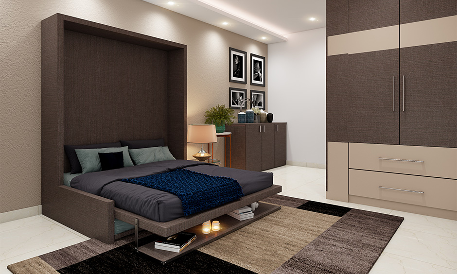 Modern floating platform bed offering a sleek minimalist look for contemporary bedrooms.