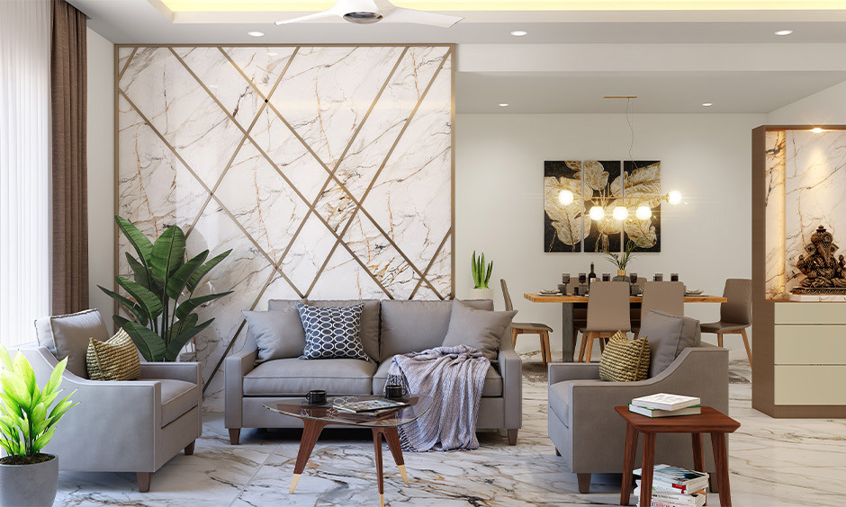Living room with marble and tile flooring options for a stunning upgrade