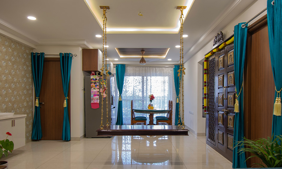 Antique Indian furniture features wooden swings, blending tradition with modern versatility and beauty.
