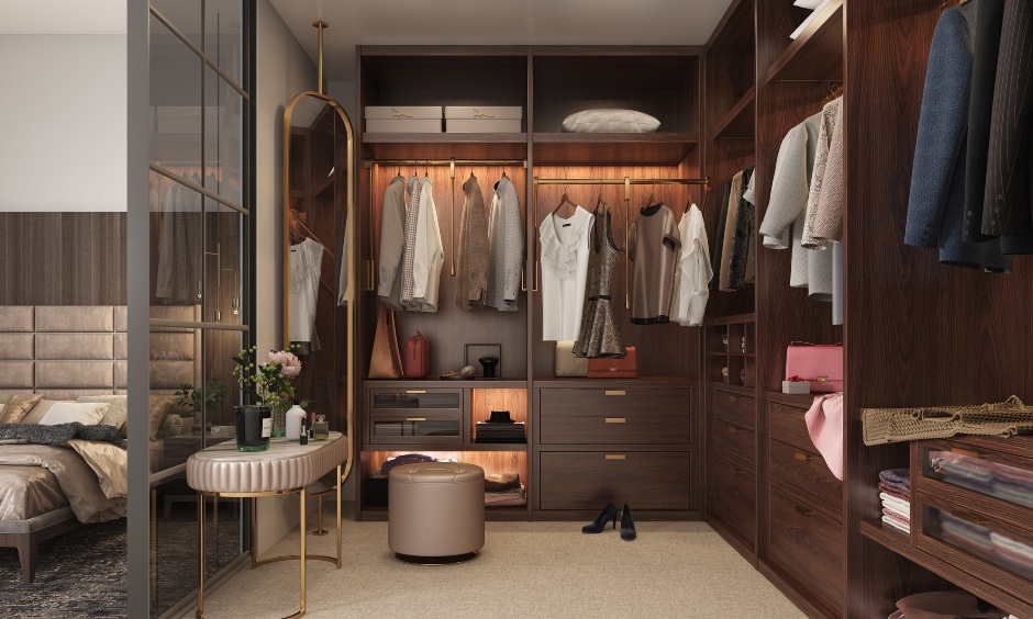 Smart technology enhances redefined luxury home interior with seamless comfort and style.