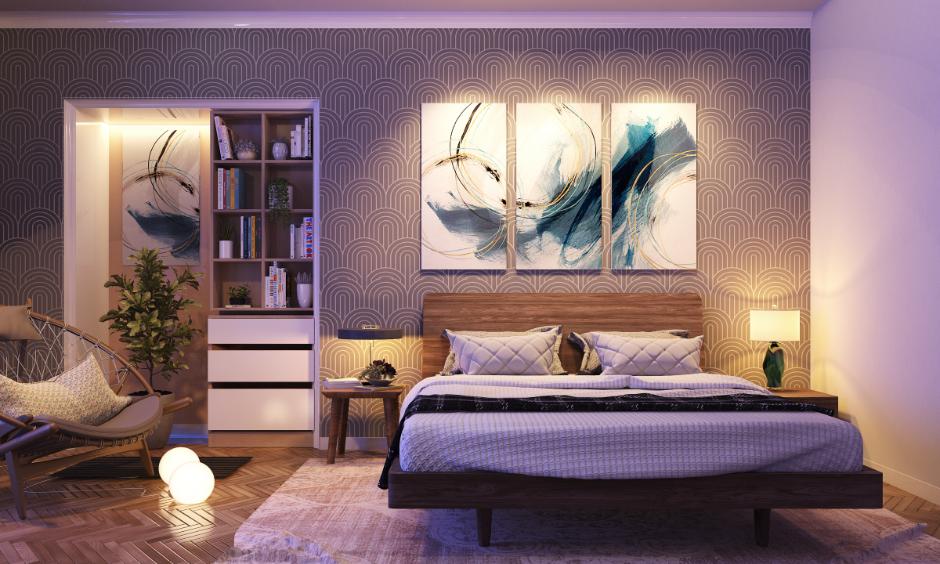 Forest green bedroom with white accents and natural lighting reflecting deep-rooted love and emotional trust